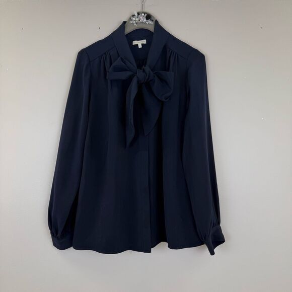 ANN MASHBURN Navy Blouse - Picture 5 of 10